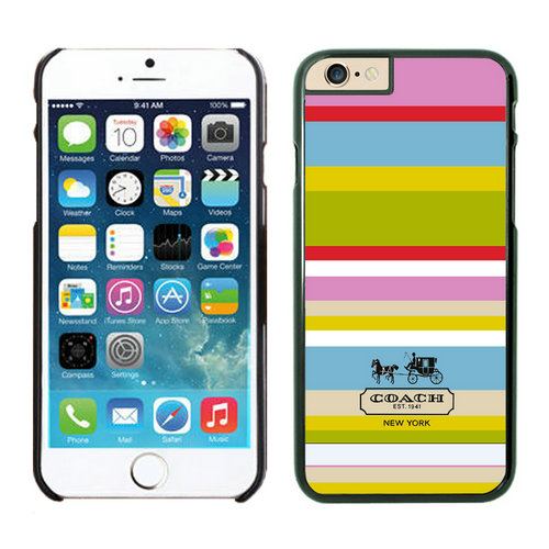 Coach Stripe Multicolor iPhone 6 Cases FAH - Click Image to Close